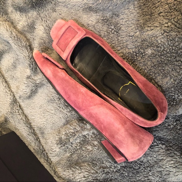 Roger Vivier lavender purple belle square buckle flats - Picture 5 of 6